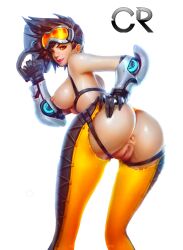 1girls alternate_version_available blizzard_entertainment brunette cleavage crimson_renders curvy erect_nipples female freckles huge_areolae huge_ass huge_breasts overwatch paul_kwon puffy_nipples realistic short_hair thick_lips tracer voluptuous wide_hips zeronis