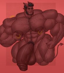 abs balls bara biceps demon flaccid gab_art gay hyper hyper_balls hyper_genitalia hyper_penis hyper_testicles male male_focus male_only muscles muscular muscular_arms muscular_ass muscular_back muscular_legs muscular_male muscular_thighs nipples nude pecs penis solo solo_male testicles veins veiny_penis yaoi