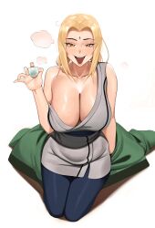 1girls bare_shoulders big_breasts blonde_female blush breasts busty cleavage female female_only forehead_jewel forehead_mark hokage kevbot large_breasts looking_at_viewer naruto naruto_(classic) naruto_(series) naruto_shippuden open_mouth shounen_jump solo thick_thighs tsunade wide_hips