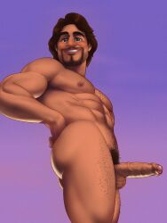 1boy aizenhower beard boner disney encanto erect_penis erection foreskin hard_on latino male male_only mariano_guzman melanin muscles muscular muscular_male partially_retracted_foreskin posing presenting presenting_penis pubic_hair smiling uncut veiny_penis