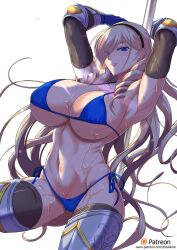 1girls armpits belly belly_button big_breasts breasts celia_cumani_aintree female large_breasts looking_at_viewer midriff navel nipples nude seductive solo torahime walkure_romanze