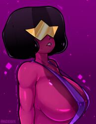 1girls 2021 big_breasts bikini breasts cartoon_network cleavage dick_shadow female female_focus garnet_(steven_universe) gem_(species) gem_fusion glasses humanoid madheaven male nipples steven_universe voluptuous