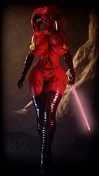 1girls 3d alien alien_girl amber_eyes athletic_female black_markings breasts busty curvaceous curvy curvy_figure darth_talon female full_body_tattoo hips huge_breasts humanoid legs lips looking_at_viewer lucasarts lucasfilm medium_breasts red-skinned_female red_body red_skin rubikon_(artist) sith star_wars star_wars:_legacy tattoo tattoos thick thick_legs thick_thighs thighs twi'lek virt-a-mate voluptuous wide_hips