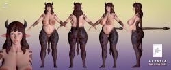 3d 3d_(artwork) 3d_custom_girl 3d_model 3dbabes character_sheet cow_girl cowgirl killingthenameof kitno kitno_art kitnoart pinup