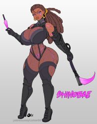 1girls athletic athletic_female big_breasts boobs breasts brown_body brown_skin busty busy cleavage commission curvy cyber_ninja dark-skinned_female dark_hair dark_skin eyes female fit fit_female hair high_heels hips hourglass_figure huge_breasts kunoichi large_breasts legs lips lurkergg mature mature_female ninja original_character shinobae thick thick_legs thick_lips thick_thighs thighs toned toned_female voluptuous waist wide_hips