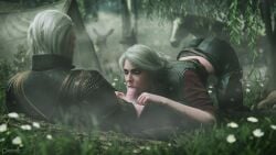 1boy 1girls 3d 3d_(artwork) abs alternate_costume ashen_hair blender blender_(software) blowjob breasts cd_projekt_red ceeeeekc ciri deep_blowjob deepthroat deepthroat_mark eye_contact eyeless_male eyeshadow facial_scar female freckles geralt_of_rivia green_eyes grey_hair half_updo human light-skinned_female light-skinned_male lipstick lipstick_mark lipstick_on_penis male male/female mascara nipples nude nude_female nude_male on_grass oral pale-skinned_female petite red_lipstick runny_makeup saliva saliva_string scar seductive_eyes seductive_look seductive_mouth skinny slim step-incest stepfather_and_stepdaughter sweat the_witcher_(series) the_witcher_3:_wild_hunt throat_barrier tied_hair tight_throat toussaint wet white_hair witch witcher_medallion