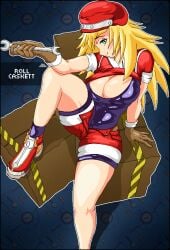 1girls big_breasts blonde_female blonde_hair breasts dreadmirror mega_man mega_man_legends pixel_art roll_caskett tagme