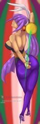 1girls ass big_ass big_breasts breasts bunny_ears bunnysuit dark-skinned_female female layer long_hair mega_man mega_man_x project00wolfen purple_hair rapier robot robot_girl sideboob solo solo_female sword weapon