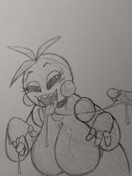 big_breasts big_penis breasts drawn female five_nights_at_freddy's fullmetalsketch penis tagme toy_chica_(fnaf)