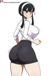 1girls ass big_ass big_breasts big_butt black_hair breasts darkprincess04 female female_only fully_clothed light_skin red_eyes sideboob smile solo solo_female solo_focus spy_x_family standing thick_thighs thighs tight_clothing yor_briar