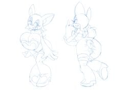 2022 ass big_areola big_ass big_breasts big_butt boobs breasts drpepsi heel_boots heels hips nipples pepsiminus presenting presenting_hindquarters pussy rouge_the_bat sonic_(series) tagme tits