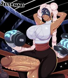 1futa 2022 arms_(game) balls big_ass big_breasts big_penis bimbo_futanari breasts busty cleavage clothed clothing dark-skinned_futanari dark_skin erection futa_only futa_urethral_insertion futanari gigantic_penis human long_hair mostly_clothed nintendo penis penis_out pink_hair self_upload sex_toy solo testicles thick_penis twintails twintelle urethral urethral_beads urethral_insertion voluptuous wide_hips zeltanari