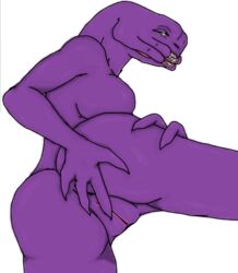 alien ass breasts female female_sangheili green_eyes halo_(series) methados plump_labia purple_skin pussy sangheili sangussy sideboob solo