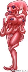 alpha_channel anthro celia cephalapoda cephalopod female giant_squid jessica_anner masturbation octopus red solo squid tentacle transparent_background