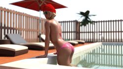 1girls 2019 3d bikini blonde_female blonde_hair depth_of_field female female_only hat original_character outdoor outdoors outside pat3dx pink_bikini pool red_hat slushe_(website) solo solo_female standing standing_in_water sunglasses tinted_eyewear tracy_(pat3dx) wet wet_body wet_skin