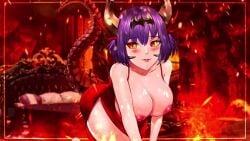 1boy 1girls all_fours areolae asmr bed blowjob blush deepthroat dragon_girl dragon_horns dragon_tail dress english_voice_acting exposed_breasts fat_ass female hentaudio looking_at_viewer miyukiva mp4 naughty_face nipples purple_hair red_dress sound sound_effects sound_only_video tagme video voice_acted yellow_eyes