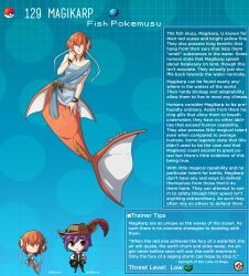 creature_index english_text hi_res kinkymation magikarp nintendo page_129 page_number pokémon_(species) pokemon pokemon-girl_encyclopedia pokemorph pokemusu profile smooth_skin tagme text_box