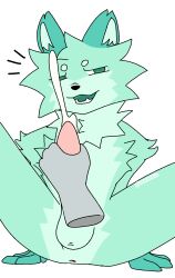 1boy cum cumshot disembodied_hand feizao_(kaiju_paradise) fluffy furry glowcavern handjob kaiju_paradise male open_mouth penis roblox roblox_game self_upload tagme