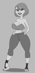 1girls 2d black_and_white breasts child_bearing_hips cleavage curvy diklonius female female_only greyscale huge_breasts looking_at_viewer self_upload short_hair smile tagme thick_thighs total_drama:_revenge_of_the_island total_drama_island voluptuous zoey_(tdi)