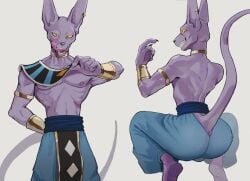 balls barely_visible_genitalia beerus big_ass broly_culo bubble_butt dragon_ball dragon_ball_super dragon_ball_z k0bit0wani male_only meme no_humans solo solo_male spread_legs squatting tagme testicles