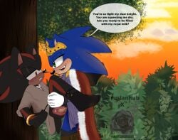 anal anal_penetration anal_sex anthro blush bracelet cape crown cum_in_ass cum_inside dirty_talk forest furry gay gay_sex gloves hedgehog king knight mobian_(species) outside penetration penis ruslanhub scar scar_across_eye shadow_the_hedgehog sir_lancelot_(sonic_and_the_black_knight) sonadow sonic_(series) sonic_and_the_black_knight sonic_the_hedgehog sonic_the_hedgehog_(series) taintedrosedawn watermark x-ray yaoi