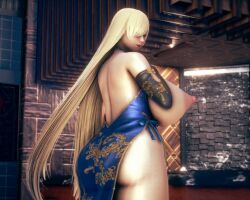 1futa 3d ambiguous_gender armwear big_breasts blonde_female blonde_hair breasts busty cheongsam chinese_clothes chubby chubby_futanari curvy curvy_body curvy_futa dickgirl elbow_gloves erect_nipples futa_only futanari gigantic_breasts honey_select honey_select_2 huge_breasts kuikui large_breasts long_hair massive_breasts nipples original original_character solo solo_futa thick_thighs thighs