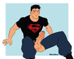 big_cock big_penis boner clothed conner_kent dc dc_comics erect_penis erection hard_on huge_cock huge_cock kon-el kryptonian male male_only moonburn muscles muscular muscular_male spread_legs superboy teen_boy uncut veiny_penis young_justice young_justice_(cartoon)