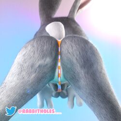 anthro anus ass clitoris digital_media_(artwork) disney female fur genitals grey_body grey_fur judy_hopps lagomorph leporid mammal nude panties panties_down pussy rabbit rabbitholes size_difference smaller_female solo spread_legs spreading stripes thong underwear underwear_down white_body white_fur zootopia