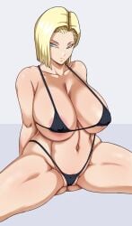 1girls android_18 android_18_pinkpawg_version animated blonde blonde_female blonde_hair blue_eyes cameltoe cleavage curvy curvy_milf dragon_ball erect_nipples female gif huge_areolae huge_ass huge_breasts pinkpawg puffy_nipples short_hair slideshow thick_lips voluptuous wide_hips yellow_hair