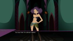 cloud_tower_witch corridor dialogue hand_on_hip juiceshooters ripped_clothing ripped_skirt tabitha_(winx_club) text winx_club