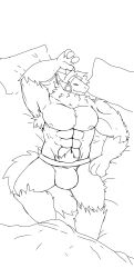 abs clothed colorless furry gay male protogen synth07