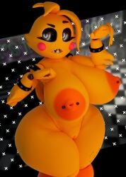 3d anthro breasts female five_nights_at_freddy's five_nights_at_freddy's_2 furry_only geodat64 heartbreak_chica_(geodat64) hi_res huge_ass huge_breasts nipple_piercing nipples pussy sharp_teeth solo spiked_bracelet thick_thighs toy_chica_(fnaf)