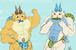 anthro koma-san komajiro komajirou komasan level-5 male_only muscular muscular_male yokai youkai youkai_watch yōkai