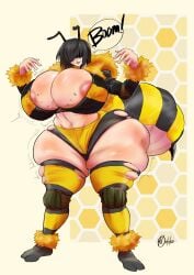 bee beepunz huge_ass huge_breasts rchammer samantha_(beepunz) wardrobe_malfunction