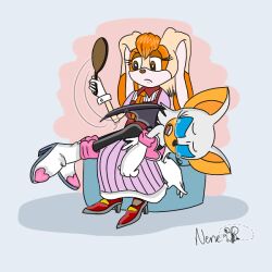 1:1 2girls brown_eyes closed_eyes crying duo female female/female female_dominating_female female_domination female_only femdom femsub fully_clothed fur furry furry_only hairbrush long_skirt no_humans over_the_knee over_the_knee_spanking pink_skirt rouge_the_bat sonic_(series) sonic_the_hedgehog_(series) spanked spanking submissive_female unamused vanilla_the_rabbit white_fur yellow_fur