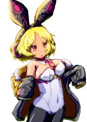 breasts bunny_ears bunny_girl bunnysuit cleavage disgaea disgaea_5 disgaea_rpg future_usalia jacket large_breasts nippon_ichi_software off_shoulder usalia_(disgaea)