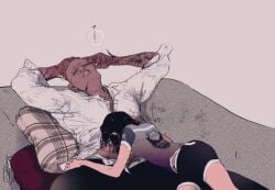 asian_female blowjob dbd dead_by_daylight doctor feng_min herman_carter interracial size_difference the_doctor_(dead_by_daylight)