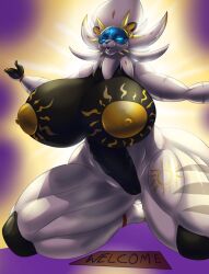 female furry legendary_pokémon no_humans pokemon sola_(alolan_suns) solgaleo sun