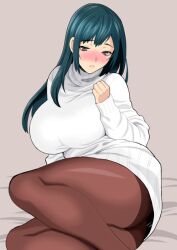 ass big_ass big_breasts big_butt blue_fur blue_hair blush blushing breasts butt calves curvaceous curves curvy curvy_body curvy_female curvy_figure green_hair grey_eyes heavy_blush huge_breasts large_breasts milf pantyhose sweater tagme thick thick_ass thick_thighs thighs tight_clothing tights turtleneck turtleneck_sweater yukiyanagi