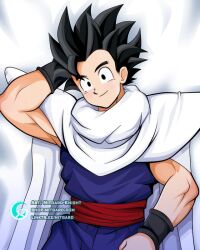 1boy dakimakura dragon_ball fanart male_focus male_only mitgard-knight saiyan son_gohan