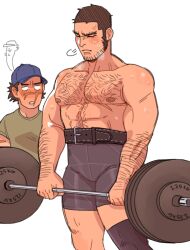 2boys bara body_hair golden_kamuy hairy hairy_male lifting male/male male_focus male_only multiple_boys muscular muscular_male solo_focus sugimoto_saichi tanigaki_genjirou