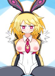 alternate_version_available breasts bunny_ears bunny_girl bunnysuit disgaea disgaea_5 disgaea_rpg exposed_breasts future_usalia large_breasts nippon_ichi_software usalia_(disgaea)