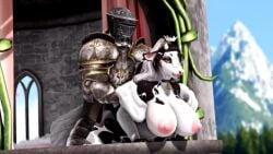 3d 3d_(artwork) ambiguous_penetration animated anthro_penetrating_anthro anthro_penetrating_female armor breast busty chloe_(moommymilky) cow cow_pattern furry furry_only glasses knight knight_armor male_penetrating_anthro mp4 no_sound second_life short_playtime video video_games