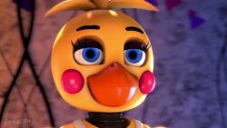 3d animated animatronic anthro arms_behind_back avian avian_humanoid beak bib big_breasts blue_eyes breasts breasts_out erect_nipples female female_focus female_only five_nights_at_freddy's five_nights_at_freddy's_2 furry huge_breasts huge_toy_chica humor jiggling_breasts large_breasts lizielewddle looking_at_viewer lovetaste_chica meme nightmare_waifu nipple_piercing nipple_rings nipples no_source oh_these?_(meme) pierced_nipples robot robot_girl robot_humanoid rosy_cheeks showing_off sound tits top_heavy toy_chica_(fnaf) video wide_hips yellow_body zentaisfm