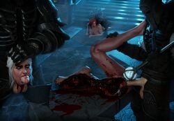 3d 3d_(artwork) ass blender blender_(software) blood broken_rape_victim ciri dismemberment guro masterkabal nude rape reverse_blowjob severed_head the_witcher the_witcher_(series) the_witcher_3:_wild_hunt triss_merigold