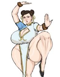 1girls asian asian_female belly big_breasts bimbo bimbo_lips breasts brown_hair child_bearing_hips chun-li cleavage curvy female female_only huge_breasts large_breasts looking_at_viewer mature_female milf muscular muscular_female muscular_legs one_leg_up pose posing revealing_clothes solo street_fighter street_fighter_6 thick thick_ass thick_legs thick_thighs thong tight_clothing venus_body voluptuous wide_hips ysr3215