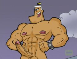 balls brown_body drawfag drawthread_request edit edited editfag erection genitals jorgen_von_strangle male male_only muscular_male nipples penis proud_of_his_cock retracted_foreskin screencap screenshot screenshot_edit straight_hair the_fairly_oddparents uncut unknown_artist white_hair