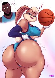 5tarex anthro armpits ass basketball basketball_uniform big_areola big_ass big_nipples breasts bubble_butt erect_nipples huge_ass large_ass lebron_james lola_bunny male mooning nipple_bulge no_bra no_panties pulling_shorts short_shorts shorts shorts_pull showing_ass showing_off sideboob space_jam space_jam:_a_new_legacy tagme wedgie