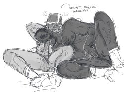 2boys blowjob demoman socks_on soldier team_fortress_2 yaoi