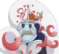 big_breasts blush blushing blushing_profusely breasts cinderace dani_(dewwydartz) dewwydarts dewwydartz female happy hearts_around_head hisuian_form hisuian_zoroark john_(dewwydartz) kiss pokémon_(species) pokemon pokemon_(species) smile smiling tagme thick_legs thick_thighs wide_hips zoroark